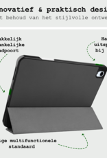 BASEY. Hoesje Geschikt voor iPad Air 6 (13 inch) Hoes Case Tablet Hoesje Tri-fold Met Uitsparing Geschikt voor Apple Pencil Met Screenprotector - Hoes Geschikt voor iPad Air 2024 (13 inch) Hoesje Hard Cover Bookcase Hoes - Grijs