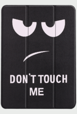 BASEY. Hoesje Geschikt voor iPad Air 6 (13 inch) Hoes Case Tablet Hoesje Tri-fold Met Uitsparing Geschikt voor Apple Pencil Met Screenprotector - Hoes Geschikt voor iPad Air 2024 (13 inch) Hoesje Hard Cover Bookcase Hoes - Don't Touch Me
