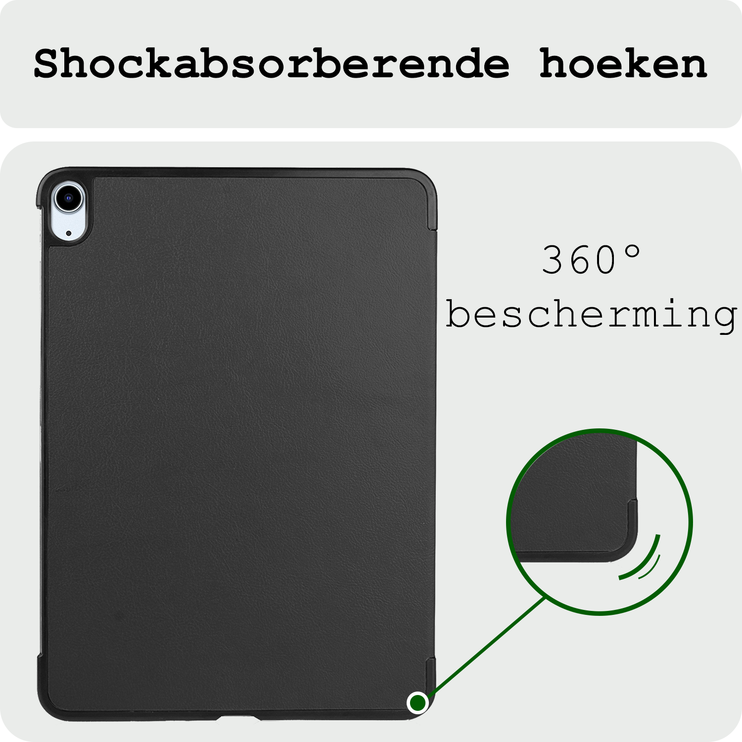 BASEY. Hoesje Geschikt voor iPad Air 6 (13 inch) Hoes Case Tablet Hoesje Tri-fold Met Uitsparing Geschikt voor Apple Pencil Met Screenprotector - Hoes Geschikt voor iPad Air 2024 (13 inch) Hoesje Hard Cover Bookcase Hoes - Zwart