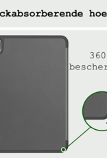 BASEY. Hoesje Geschikt voor iPad Pro 2024 (11 inch) Hoes Case Tablet Hoesje Tri-fold Met Uitsparing Geschikt voor Apple Pencil Met Screenprotector - Hoes Geschikt voor iPad Pro 2024 11 inch (7e generatie) Hoesje Hard Cover Bookcase Hoes - Grijs