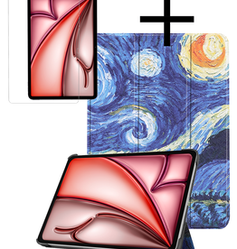 NoXx NoXx iPad Air 6 (11 inch) Hoesje Met Screenprotector - Sterrenhemel