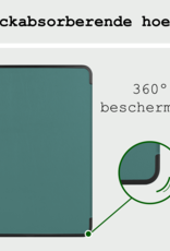 BASEY. Hoesje Geschikt voor iPad Pro 2024 (13 inch) Hoes Case Tablet Hoesje Tri-fold Met Screenprotector - Hoes Geschikt voor iPad Pro 2024 13 inch (7e generatie) Hoesje Hard Cover Bookcase Hoes - Donkergroen