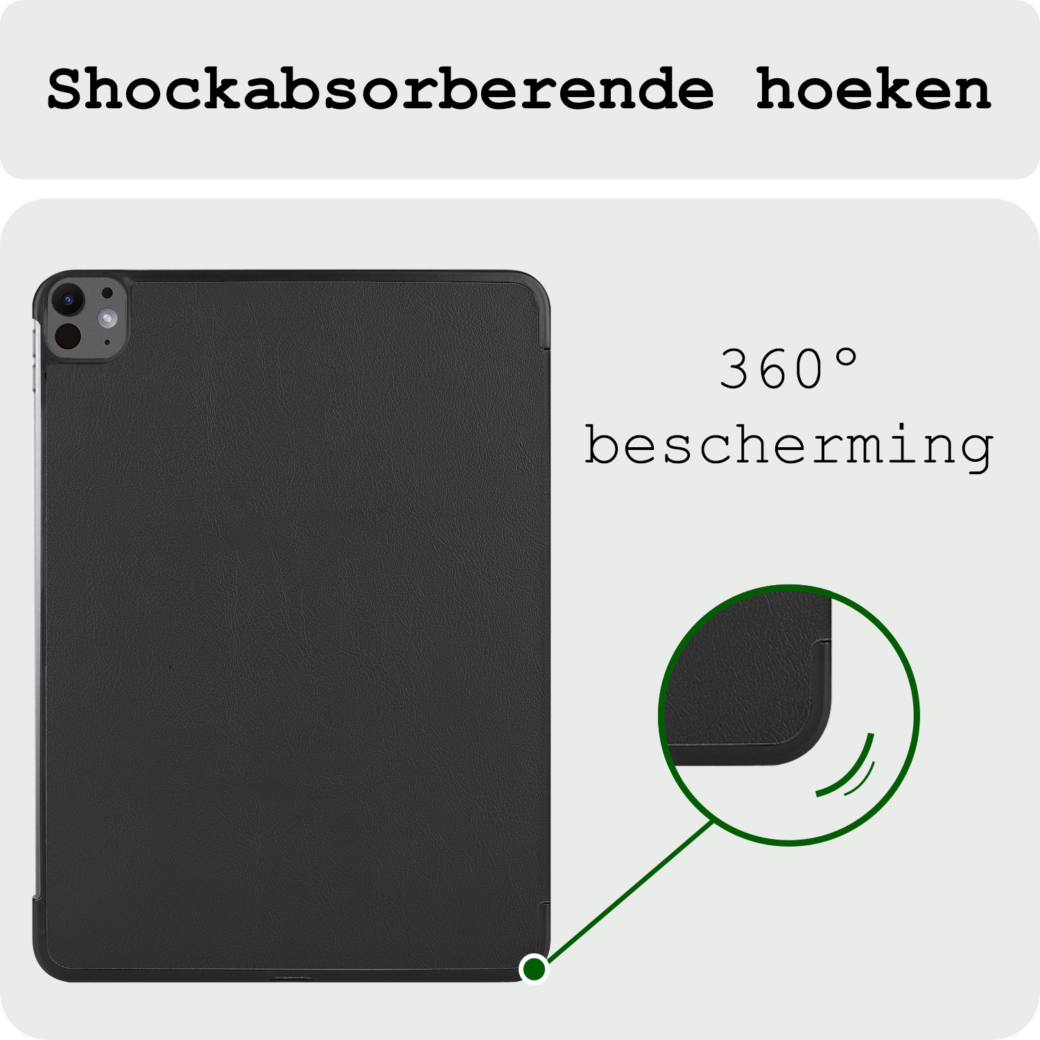 BASEY. Hoesje Geschikt voor iPad Pro 2024 (13 inch) Hoes Case Tablet Hoesje Tri-fold Met Screenprotector - Hoes Geschikt voor iPad Pro 2024 13 inch (7e generatie) Hoesje Hard Cover Bookcase Hoes - Zwart