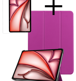 NoXx NoXx iPad Air 6 (11 inch) Hoesje Met Screenprotector - Paars