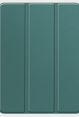 BASEY. Hoesje Geschikt voor iPad Pro 2024 (13 inch) Hoes Case Tablet Hoesje Tri-fold Met Uitsparing Geschikt voor Apple Pencil Met Screenprotector - Hoes Geschikt voor iPad Pro 2024 13 inch (7e generatie) Hoesje Hard Cover Bookcase Hoes - Donkergroen