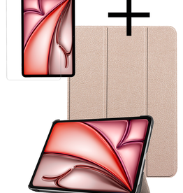 NoXx NoXx iPad Air 6 (11 inch) Hoesje Met Screenprotector - Goud