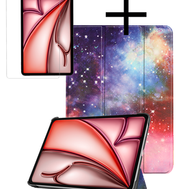 NoXx NoXx iPad Air 6 (11 inch) Hoesje Met Screenprotector - Galaxy