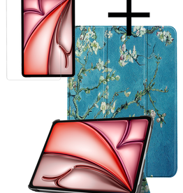 NoXx NoXx iPad Air 6 (11 inch) Hoesje Met Screenprotector - Bloemen