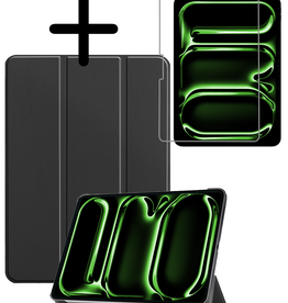 BASEY. BASEY. iPad Pro 2024 (13 inch) Hoesje Met Screenprotector - Zwart