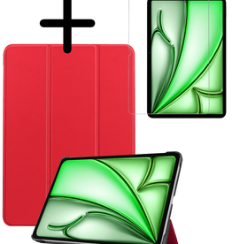BASEY. BASEY. iPad Air 6 (11 inch) Hoesje Met Screenprotector - Rood