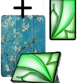 BASEY. BASEY. iPad Air 6 (11 inch) Hoesje Met Screenprotector - Bloemen