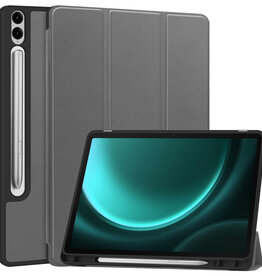 BASEY. BASEY. Samsung Galaxy Tab S9 FE Plus Hoesje Met Uitsparing S Pen - Grijs