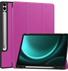 BASEY. BASEY. Samsung Galaxy Tab S9 FE Plus Hoesje Met Uitsparing S Pen - Paars