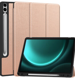BASEY. BASEY. Samsung Galaxy Tab S9 FE Plus Hoesje Met Uitsparing S Pen - Rosé Goud