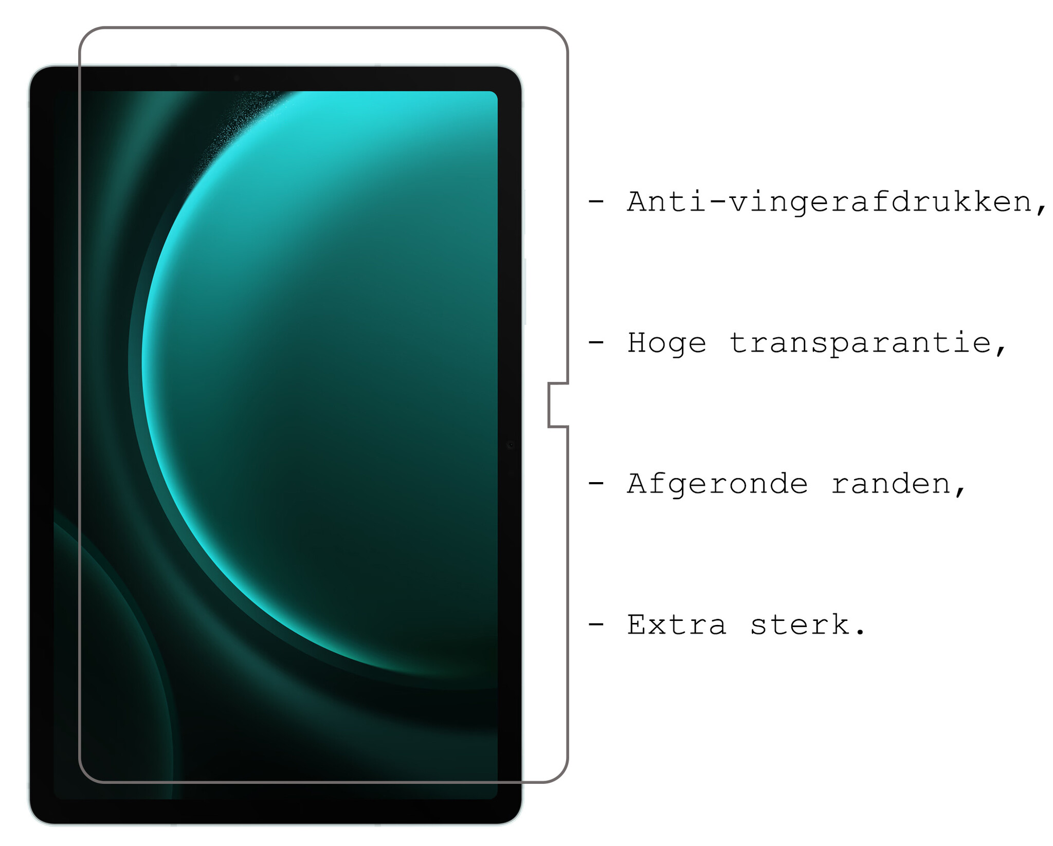 BASEY. Hoesje Geschikt voor Samsung Galaxy Tab S9 FE Plus Hoes Case Tablet Hoesje Tri-fold Met Uitsparing Geschikt voor S Pen Met Screenprotector - Hoes Geschikt voor Samsung Tab S9 FE Plus Hoesje Hard Cover Bookcase Hoes - Donkerblauw