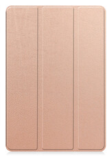 BASEY. Hoesje Geschikt voor Samsung Galaxy Tab S9 FE Plus Hoes Case Tablet Hoesje Tri-fold Met Uitsparing Geschikt voor S Pen Met Screenprotector - Hoes Geschikt voor Samsung Tab S9 FE Plus Hoesje Hard Cover Bookcase Hoes - Rosé Goud