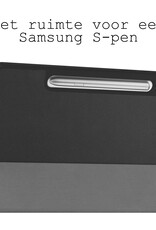 BASEY. Hoesje Geschikt voor Samsung Galaxy Tab S9 FE Plus Hoes Case Tablet Hoesje Tri-fold Met Uitsparing Geschikt voor S Pen Met Screenprotector - Hoes Geschikt voor Samsung Tab S9 FE Plus Hoesje Hard Cover Bookcase Hoes - Zwart