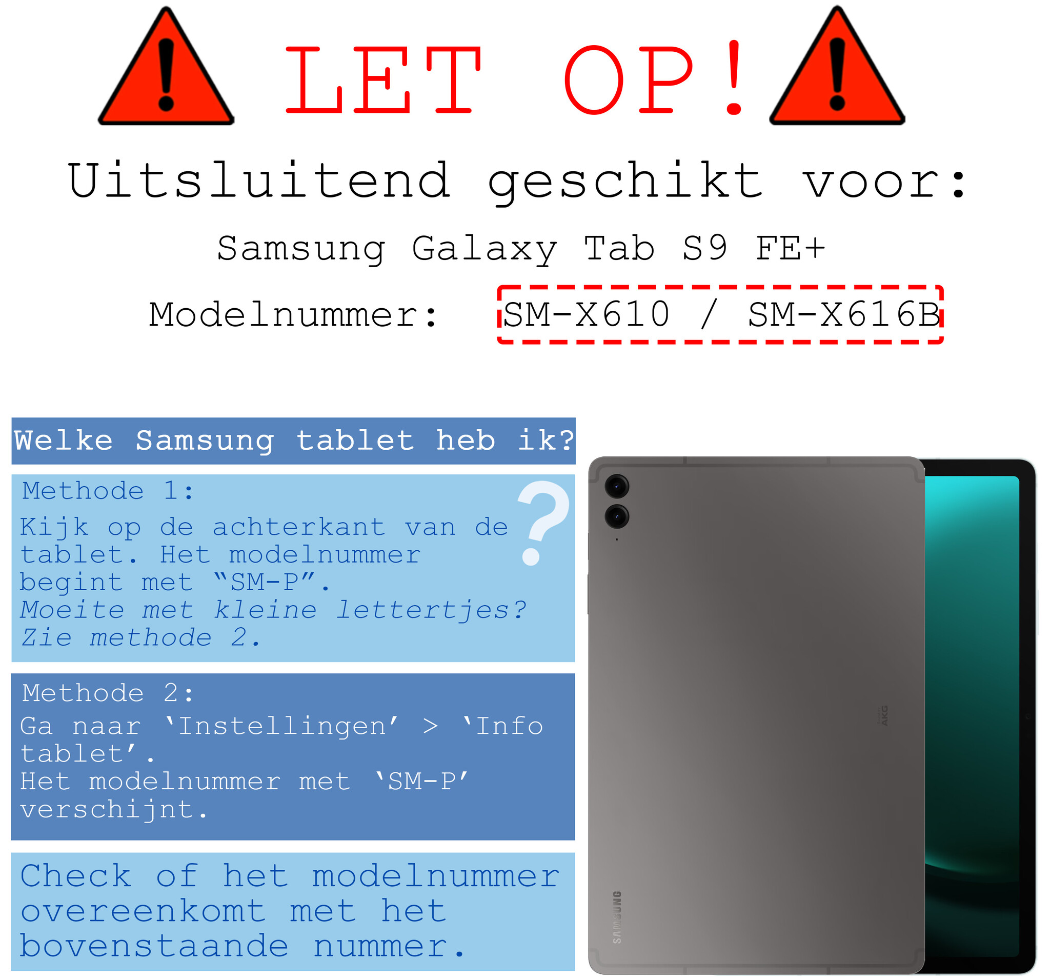 BASEY. Hoesje Geschikt voor Samsung Galaxy Tab S9 FE Plus Hoes Case Tablet Hoesje Tri-fold Met Uitsparing Geschikt voor S Pen Met Screenprotector - Hoes Geschikt voor Samsung Tab S9 FE Plus Hoesje Hard Cover Bookcase Hoes - Grijs