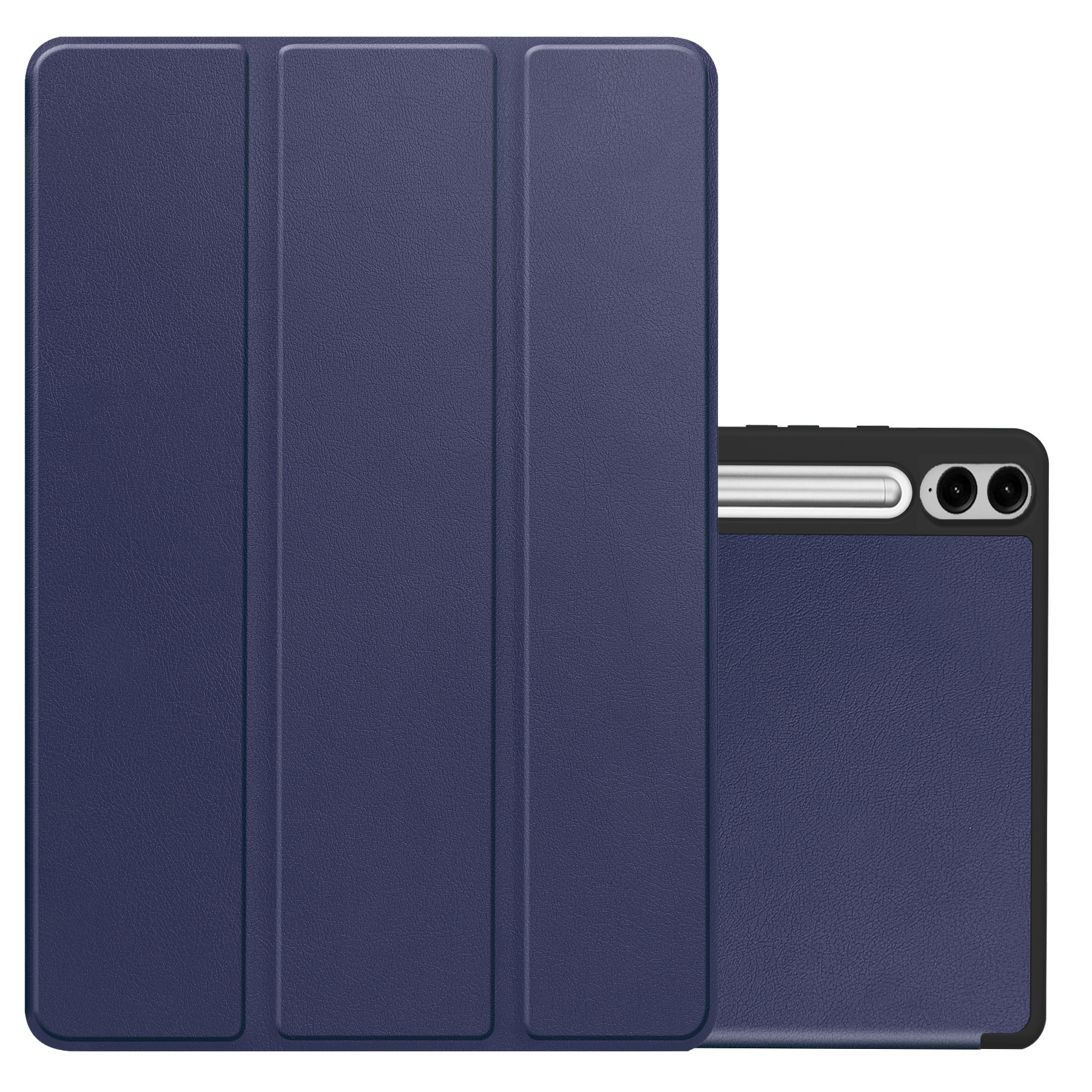 NoXx Hoesje Geschikt voor Samsung Galaxy Tab S9 FE Plus Hoesje Case Hard Cover Hoes Book Case Met Uitsparing Geschikt voor S Pen - Donkerblauw