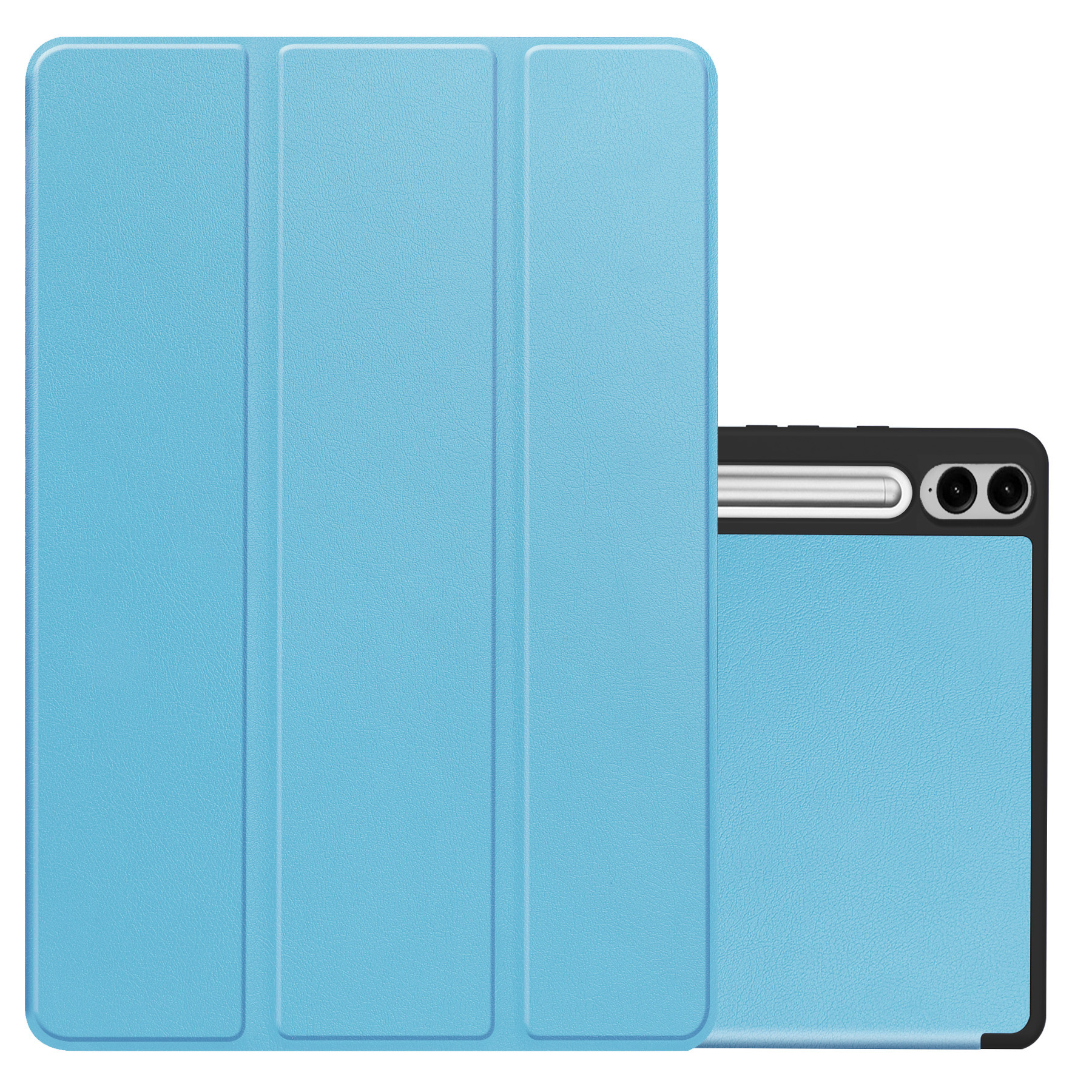 NoXx Hoesje Geschikt voor Samsung Galaxy Tab S9 FE Plus Hoesje Case Hard Cover Hoes Book Case Met Uitsparing Geschikt voor S Pen - Lichtblauw