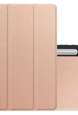 NoXx Hoesje Geschikt voor Samsung Galaxy Tab S9 FE Plus Hoesje Case Hard Cover Hoes Book Case Met Uitsparing Geschikt voor S Pen - Rosé Goud