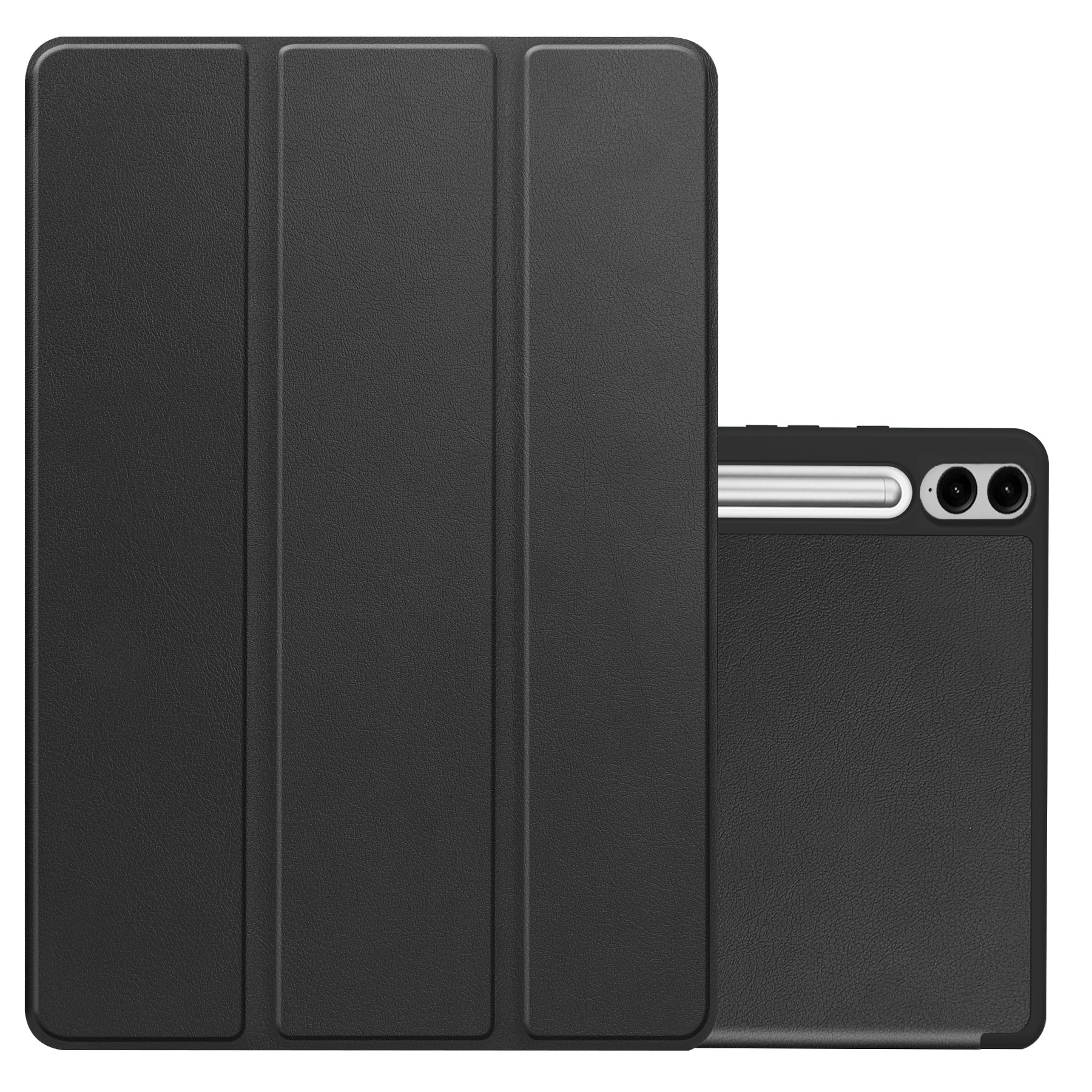 NoXx Hoesje Geschikt voor Samsung Galaxy Tab S9 FE Plus Hoesje Case Hard Cover Hoes Book Case Met Uitsparing Geschikt voor S Pen - Zwart