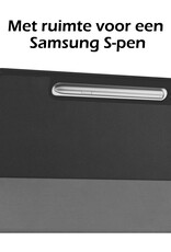 Nomfy Hoes Geschikt voor Samsung Galaxy Tab S9 FE Plus Hoes Tri-fold Tablet Hoesje Case Met Uitsparing Geschikt voor S Pen - Hoesje Geschikt voor Samsung Tab S9 FE Plus Hoesje Hardcover Bookcase - Zwart