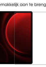NoXx Hoesje Geschikt voor Samsung Galaxy Tab S9 FE Plus Hoesje Case Hard Cover Hoes Book Case Met Uitsparing Geschikt voor S Pen Met Screenprotector - Rood