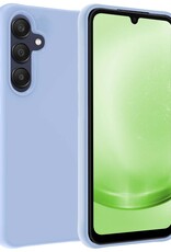 BASEY. Hoes Geschikt voor Samsung A25 Hoesje Siliconen Back Cover Case - Hoesje Geschikt voor Samsung Galaxy A25 Hoes Cover Hoesje - Lichtblauw