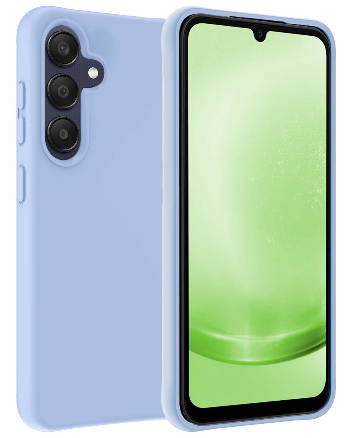 BASEY. Hoes Geschikt voor Samsung A25 Hoesje Siliconen Back Cover Case - Hoesje Geschikt voor Samsung Galaxy A25 Hoes Cover Hoesje - Lichtblauw