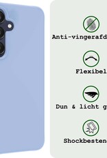 BASEY. Hoes Geschikt voor Samsung A25 Hoesje Siliconen Back Cover Case - Hoesje Geschikt voor Samsung Galaxy A25 Hoes Cover Hoesje - Lichtblauw