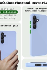 BASEY. Hoes Geschikt voor Samsung A25 Hoesje Siliconen Back Cover Case - Hoesje Geschikt voor Samsung Galaxy A25 Hoes Cover Hoesje - Lichtblauw - 2 Stuks