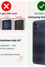 Nomfy Hoesje Geschikt voor Samsung A25 Hoesje Siliconen Cover Case - Hoes Geschikt voor Samsung Galaxy A25 Hoes Back Case - 2-PACK - Lichtblauw