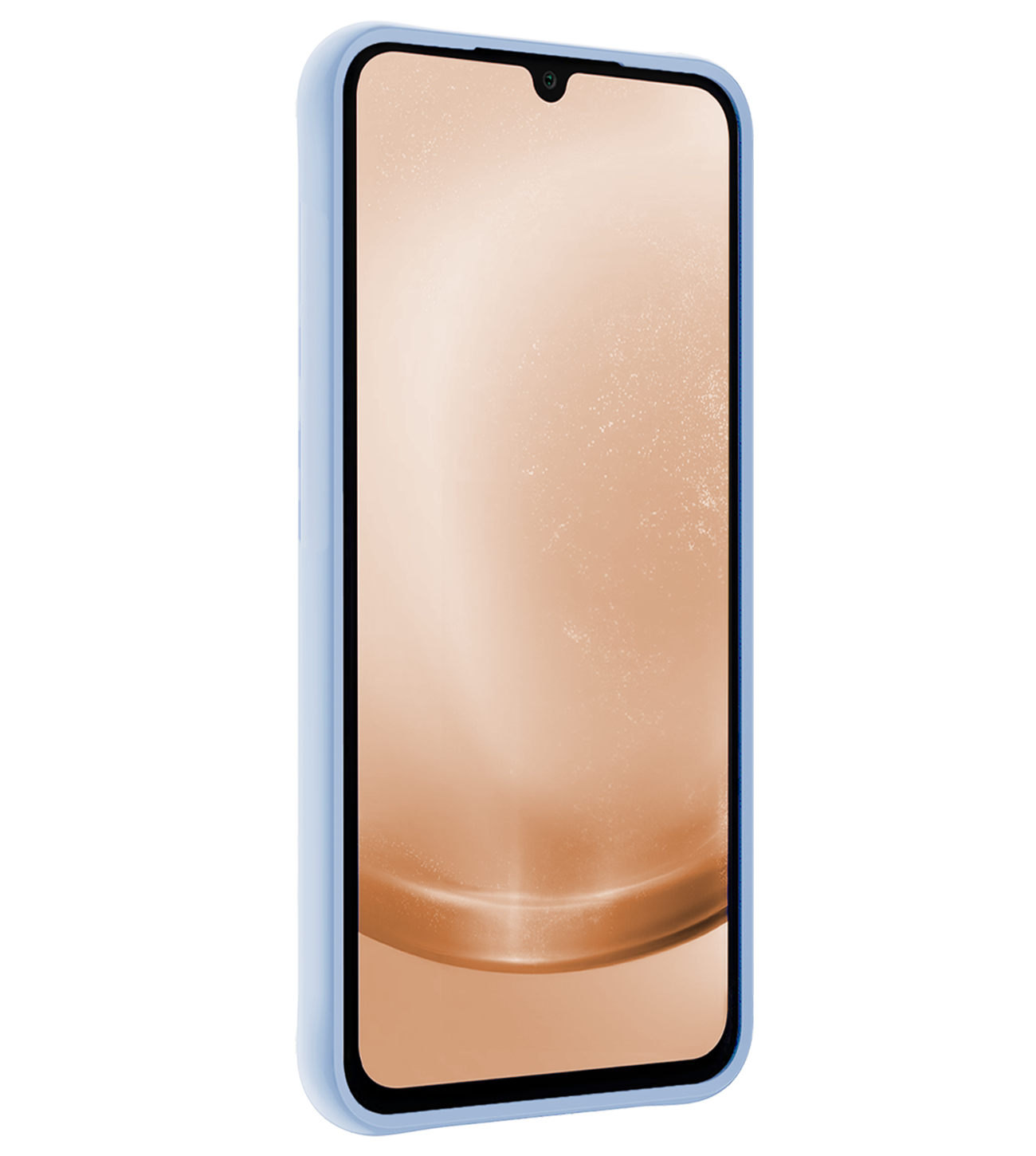 Nomfy Hoesje Geschikt voor Samsung A25 Hoesje Siliconen Cover Case Met Screenprotector - Hoes Geschikt voor Samsung Galaxy A25 Hoes Back Case - Lichtblauw