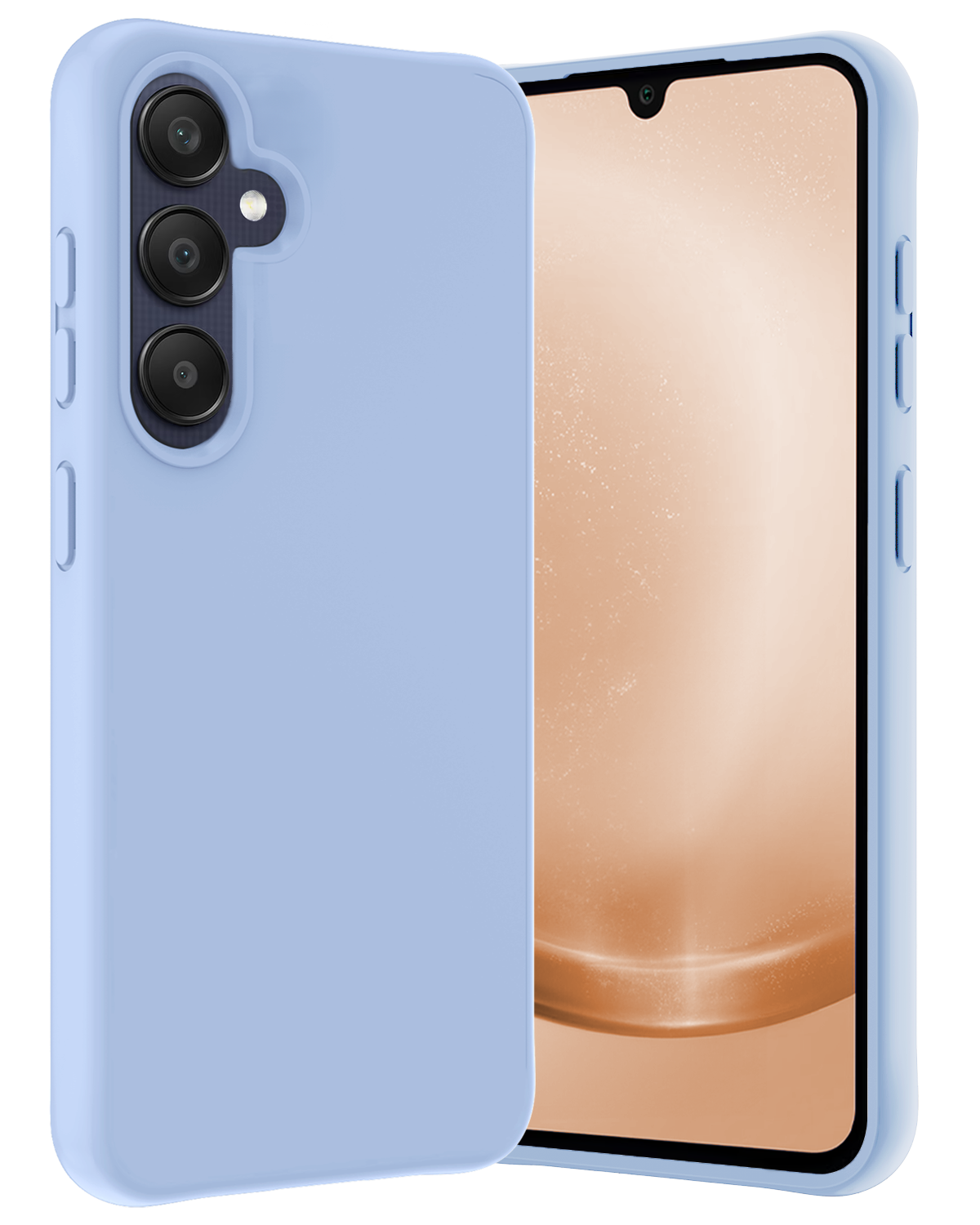 Nomfy Hoesje Geschikt voor Samsung A25 Hoesje Siliconen Cover Case - Hoes Geschikt voor Samsung Galaxy A25 Hoes Back Case - Lichtblauw