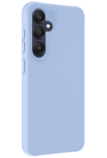 NoXx Hoes Geschikt voor Samsung A25 Hoesje Cover Siliconen Back Case Hoes Met 2x Screenprotector - Lichtblauw