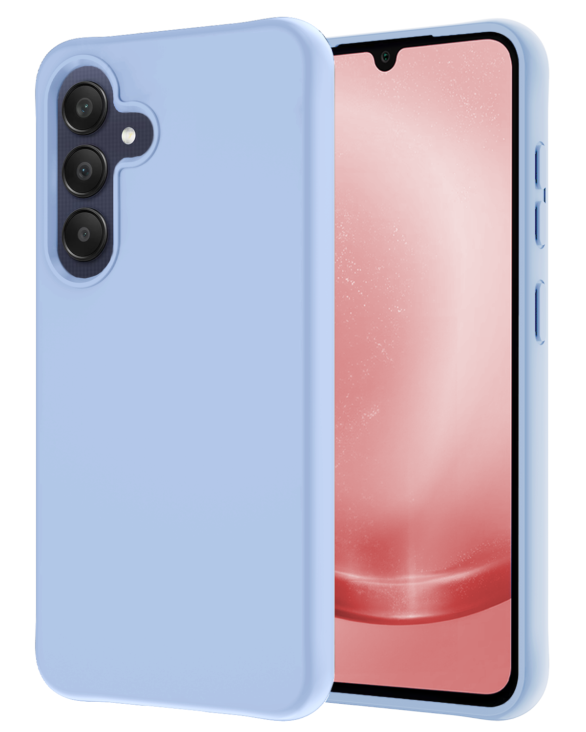 NoXx Hoes Geschikt voor Samsung A25 Hoesje Cover Siliconen Back Case Hoes - Lichtblauw