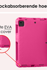 NoXx Hoesje Geschikt voor iPad Air 6 (11 inch) Hoesje Kinderhoes Shockproof Hoes Kids Case - Roze