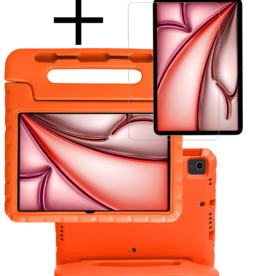 NoXx NoXx iPad Air 6 (11 inch) Kinderhoes Met Screenprotector - Oranje