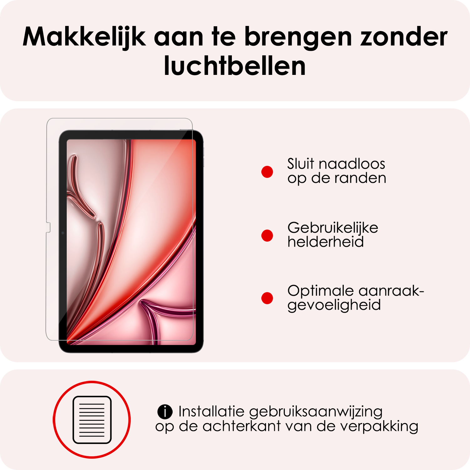 NoXx Hoesje Geschikt voor iPad Air 6 (11 inch) Hoesje Kinderhoes Shockproof Hoes Kids Case Met Screenprotector - Roze