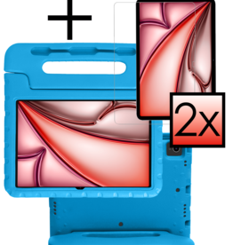 NoXx NoXx iPad Air 6 (11 inch) Kinderhoes Met 2x Screenprotector - Blauw