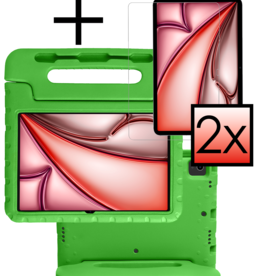 NoXx NoXx iPad Air 6 (11 inch) Kinderhoes Met 2x Screenprotector - Groen