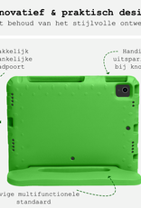 BASEY. Hoesje Geschikt voor iPad Air 6 (11 inch) Hoesje Kinder Hoes Shockproof Kinderhoes Met 2x Screenprotector - Kindvriendelijk Hoesje Geschikt voor iPad Air 2024 (11 inch) Hoes Kids Case - Groen