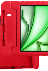 BASEY. Hoesje Geschikt voor iPad Air 6 (11 inch) Hoesje Kinder Hoes Shockproof Kinderhoes - Kindvriendelijk Hoesje Geschikt voor iPad Air 2024 (11 inch) Hoes Kids Case - Rood