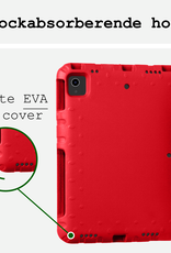 BASEY. Hoesje Geschikt voor iPad Air 6 (11 inch) Hoesje Kinder Hoes Shockproof Kinderhoes - Kindvriendelijk Hoesje Geschikt voor iPad Air 2024 (11 inch) Hoes Kids Case - Rood