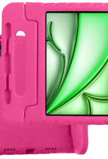 BASEY. Hoesje Geschikt voor iPad Air 6 (11 inch) Hoesje Kinder Hoes Shockproof Kinderhoes - Kindvriendelijk Hoesje Geschikt voor iPad Air 2024 (11 inch) Hoes Kids Case - Roze