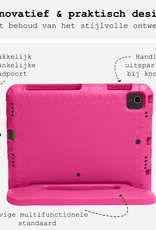 BASEY. Hoesje Geschikt voor iPad Air 6 (11 inch) Hoesje Kinder Hoes Shockproof Kinderhoes - Kindvriendelijk Hoesje Geschikt voor iPad Air 2024 (11 inch) Hoes Kids Case - Roze