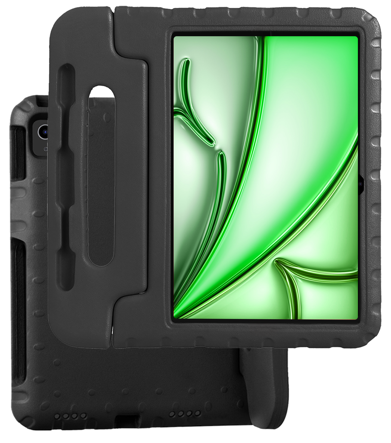 BASEY. Hoesje Geschikt voor iPad Air 6 (11 inch) Hoesje Kinder Hoes Shockproof Kinderhoes - Kindvriendelijk Hoesje Geschikt voor iPad Air 2024 (11 inch) Hoes Kids Case - Zwart