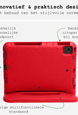 BASEY. Hoesje Geschikt voor iPad Air 6 (11 inch) Hoesje Kinder Hoes Shockproof Kinderhoes Met Screenprotector - Kindvriendelijk Hoesje Geschikt voor iPad Air 2024 (11 inch) Hoes Kids Case - Rood