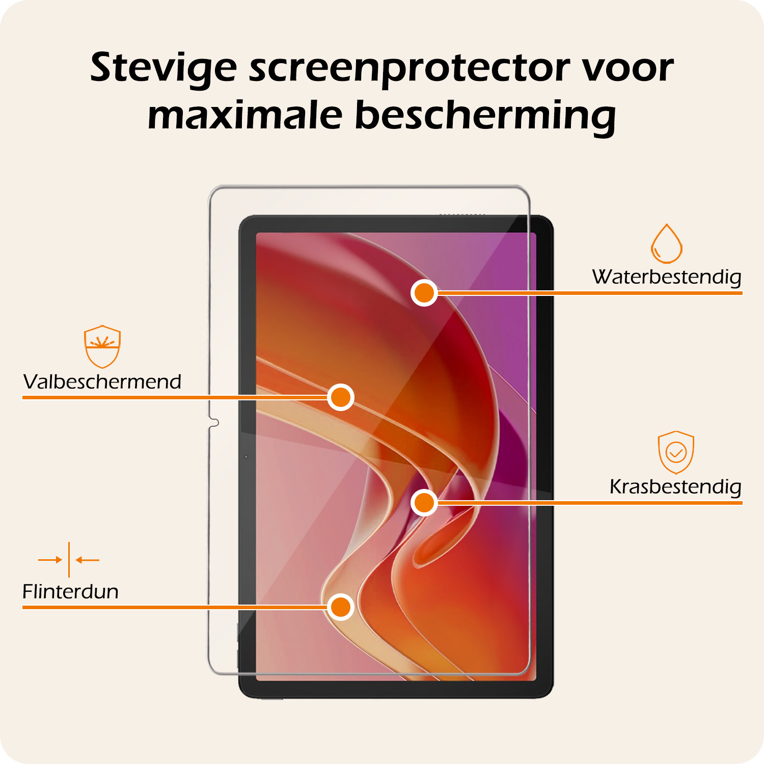 Nomfy Hoes Geschikt voor Lenovo Tab M11 Hoes Tri-fold Tablet Hoesje Case Met Screenprotector - Hoesje Geschikt voor Lenovo Tab M11 (11 inch) Hoesje Hardcover Bookcase - Rood
